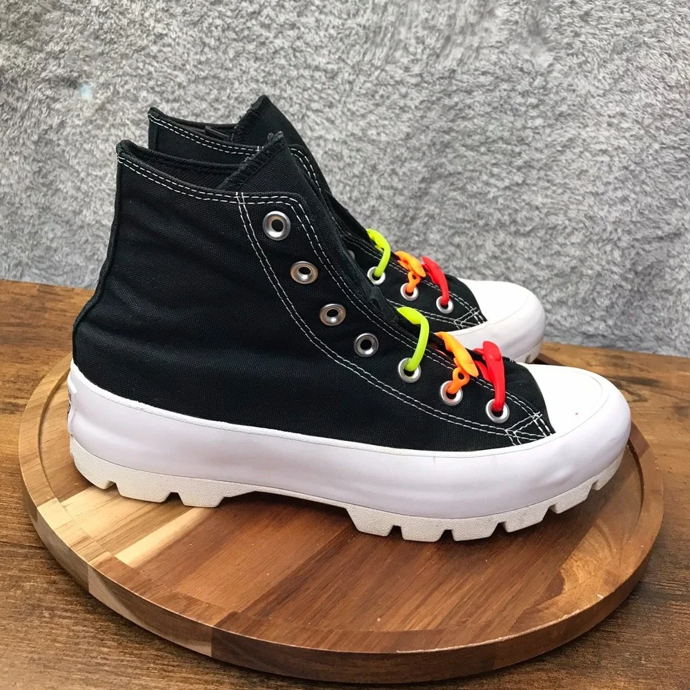 Converse Chuck Taylor All Star Lugged High Top Sneakers‎ Womens 8 Black Canvas